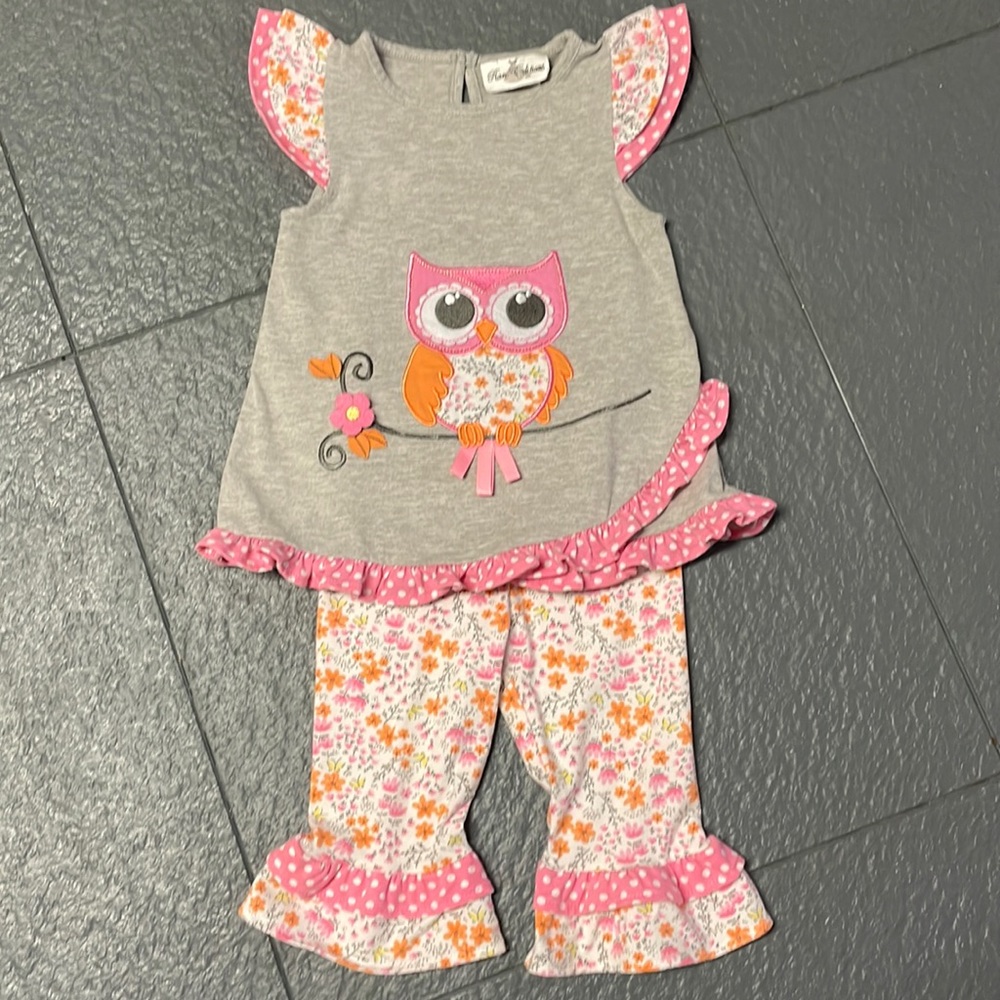 Rare Editions 2 Piece Owl Set Size 3T